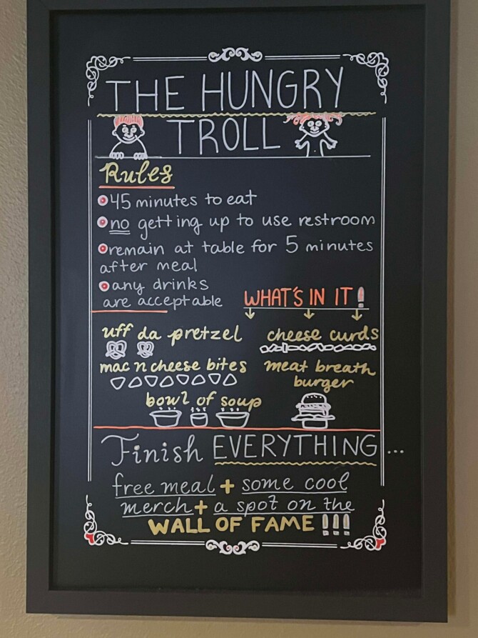 Grumpy Troll Brew Pub's "The Hungry Troll" Food Challenge