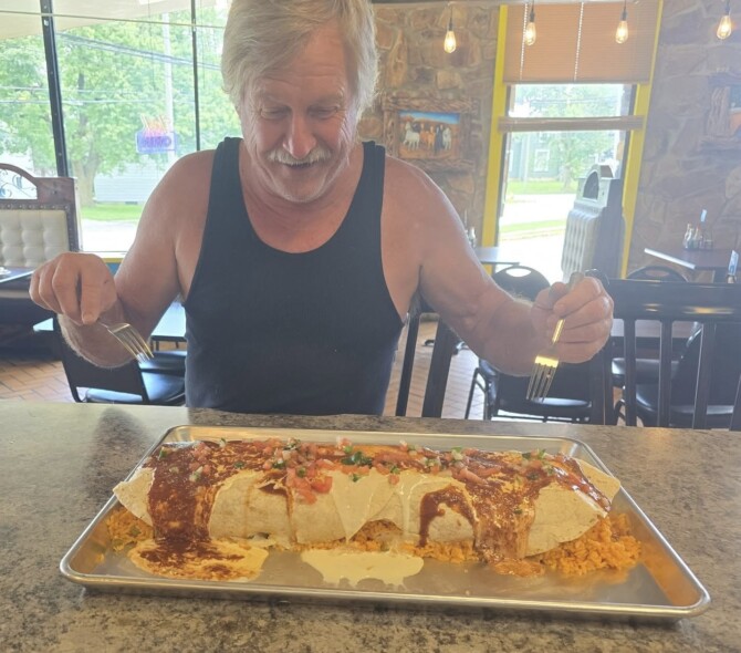 Bandidos Grill n Cantina's "Mega" 20'' Burrito Challenge