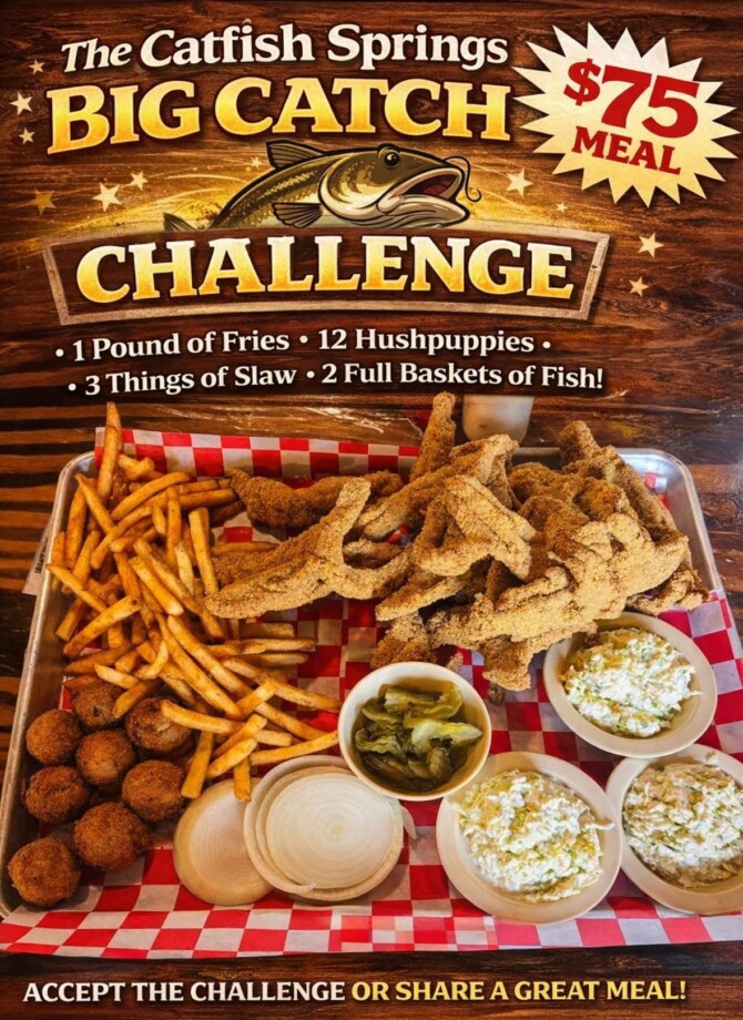 Catfish Springs's "Southern Catfish Showdown" Food Challenge